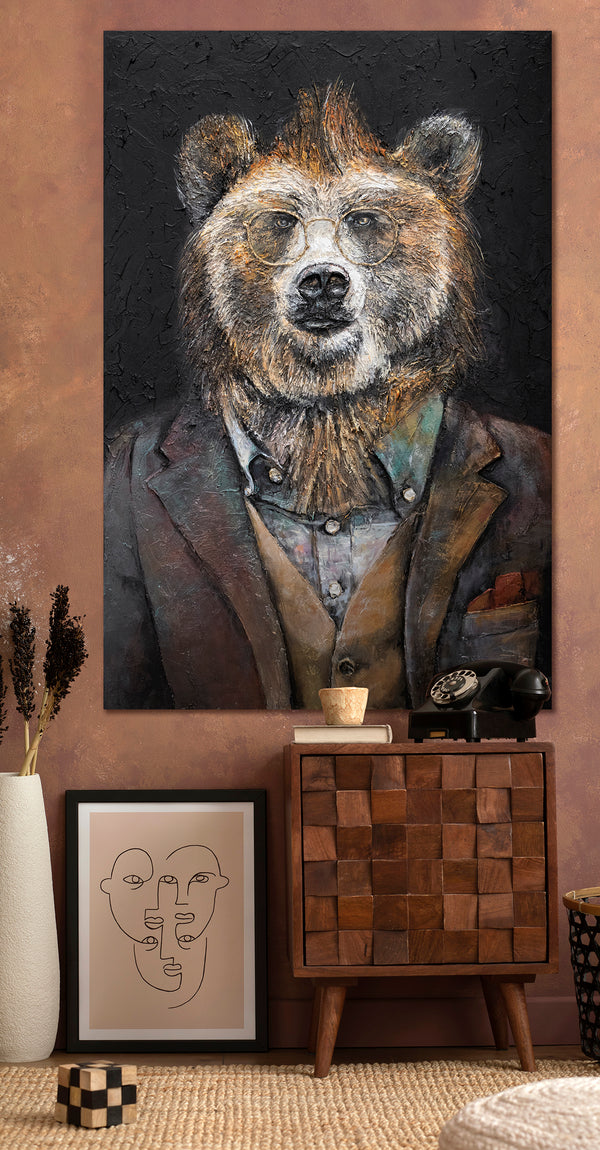 Käsinmaalatut Kuvat eläin taulut "Voima" 120x80cm