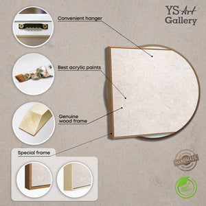 Käsinmaalattu akryylimaalaus kehyksellä "Ajan kuiskaus" – Abstrakti rakennetaide