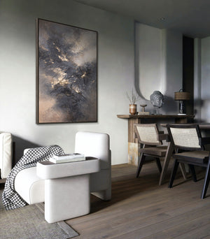 Leinostaideteos rakenteella – Moderni maalaus „Taivaan hehku“