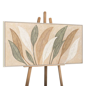 Abstrakti canvas taulu "Lehtien tanssi" – Käsinmaalattu seinätaide luontoaiheella