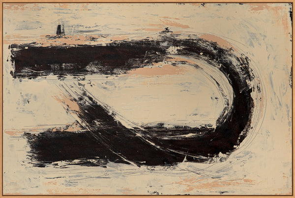 Abstraktes Struktur Gemälde mit Kontrasten – Zeitlose Leinwandkunst „Stille dazwischen“