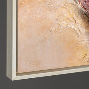 Handgemaltes Acrylbild mit Rahmen – Moderne Wandkunst in Blau Rot „Musik in Farbe“