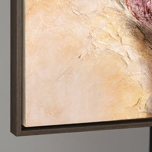 Handgemaltes Acrylbild mit Rahmen – Moderne Wandkunst in Blau Rot „Musik in Farbe“