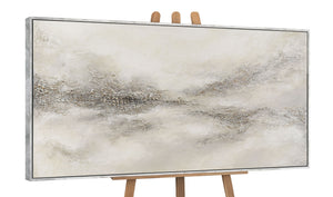 Käsinmaalattu taulu „Sumuinen Kaukaisuus“ – Moderni abstrakti taide kankaalla