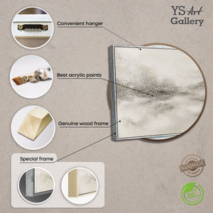 Käsinmaalattu taulu „Sumuinen Kaukaisuus“ – Moderni abstrakti taide kankaalla