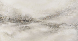 Käsinmaalattu taulu „Sumuinen Kaukaisuus“ – Moderni abstrakti taide kankaalla