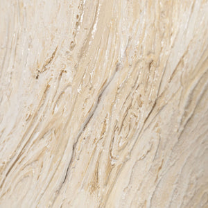 Gemälde mit Rahmen „Baumstrom“ – Abstrakte Kunst in Beige und Creme