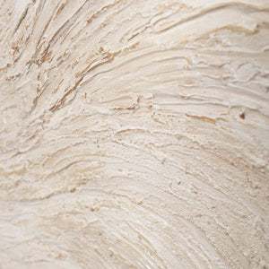 Gemälde mit Rahmen „Baumstrom“ – Abstrakte Kunst in Beige und Creme