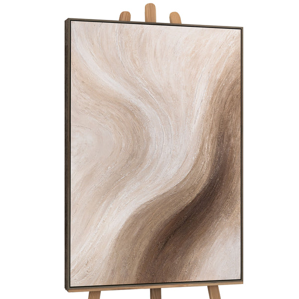 Moderni akryylimaalaus canvas taulu „Aavikon kuiskaus“ – Abstrakti taulu olohuoneeseen