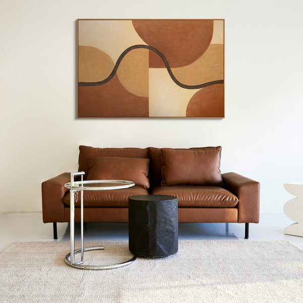 Käsinmaalattu geometrinen maalaus "Muotojen kietoutuminen", abstrakti kehyksessä