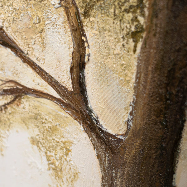 Käsinmaalattu akryylimaalaus „Mietiskelyn Puu” – Taide puun motiivilla