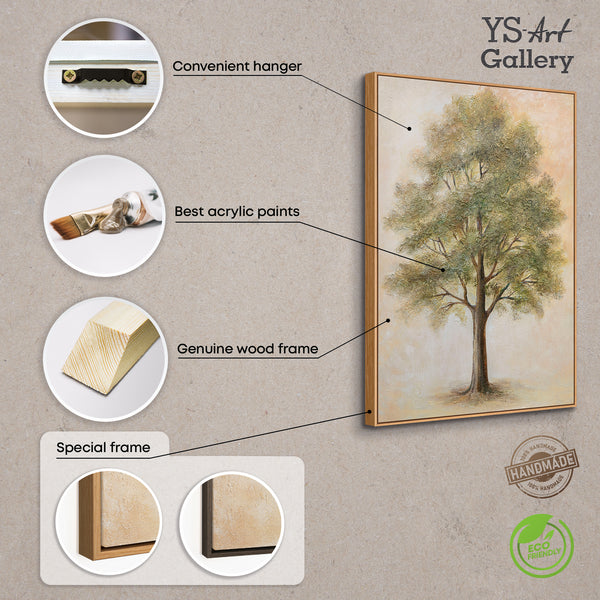 Käsinmaalattu akryylimaalaus „Mietiskelyn Puu” – Taide puun motiivilla