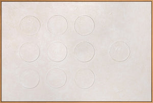 Abstrakti canvastaulu "Valkoinen koodi" kehyksessä – moderni seinätaide