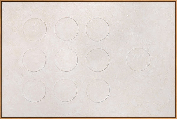 Abstrakti canvastaulu "Valkoinen koodi" kehyksessä – moderni seinätaide