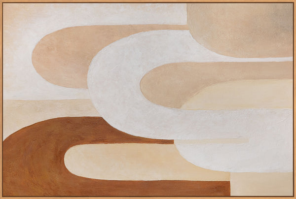 Moderneja maalauksia kankaalle virtaavassa kehyksessä ”Arkkitehtuurin hengitys”