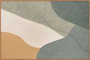 Modernit akryylimaalaukset rauhallisena seinäkoristeena "Eternal Line" -kehyksessä