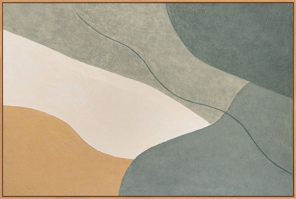 Modernit akryylimaalaukset rauhallisena seinäkoristeena "Eternal Line" -kehyksessä