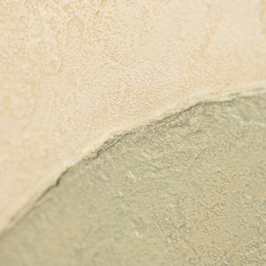 Abstraktes Acrylbild mit Rahmen „Sandweg“ – Moderne Wandkunst in Beige und Grün