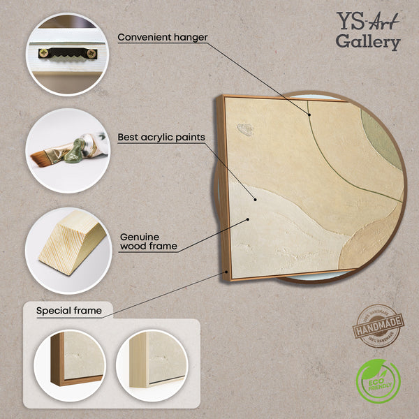 Moderneja canvas-tauluja orgaanisilla viivoilla "Sandweg"-kehyksissä