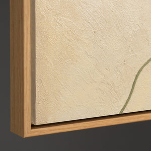 Moderneja canvas-tauluja orgaanisilla viivoilla "Sandweg"-kehyksissä