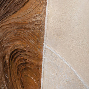 Detailaufnahme der Textur eines modernen abstrakten Wandbildes