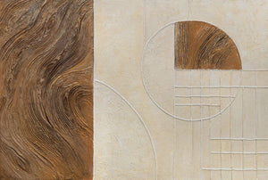 Käsinmaalattu taulu „Linjat ja Kehykset“ – Geometrinen taideteos kehystettynä