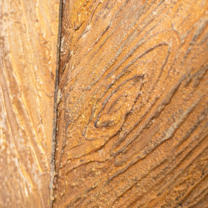 Handgemalte Acrylmalerei mit Rahmen „Natürliche Ornamente“ – Moderne Wanddeko