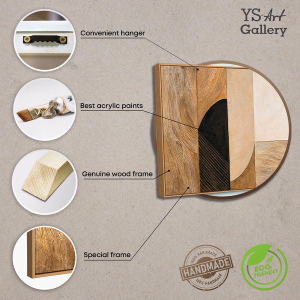 Modernes abstraktes Gemälde gerahmt für zeitgemäße Wohnkonzepte