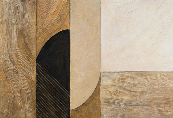 Minimalistisches abstraktes Gemälde mit strukturierter Oberfläche