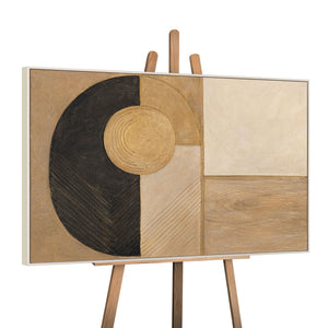 Moderni akryylimaalaus „Muoto ja tekstuuri“ – geometrinen akryylitaide rakenteella