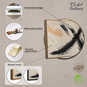 Modernes abstraktes Gemälde gerahmt für zeitgemäße Wohnkonzepte