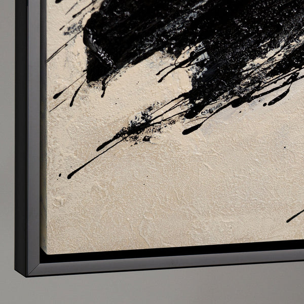 Abstrakti maalaus modernilla akryylityylillä, "Siveltimenvedon voima"