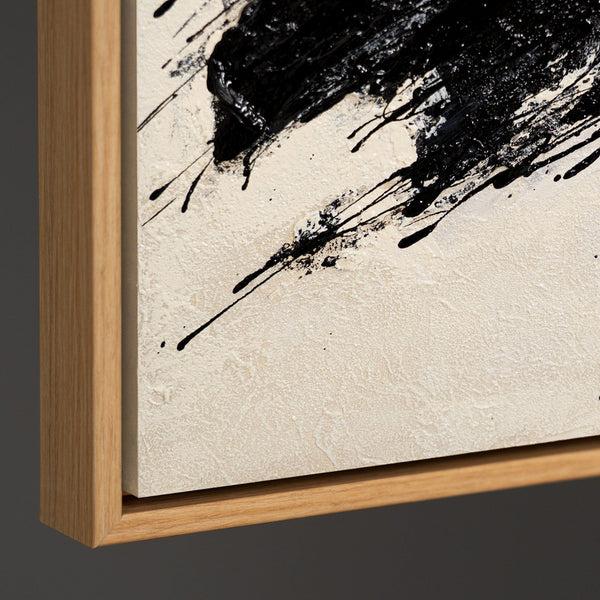 Abstrakti maalaus modernilla akryylityylillä, "Siveltimenvedon voima"