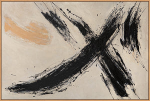 Abstrakti maalaus modernilla akryylityylillä, "Siveltimenvedon voima"