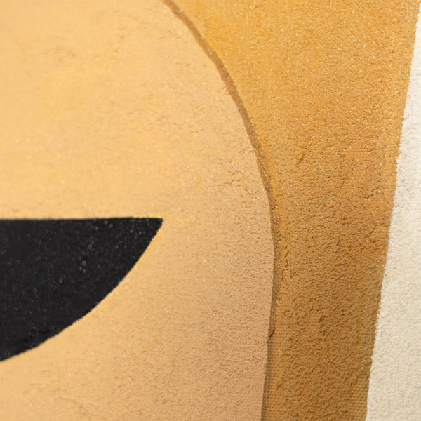 Handgemaltes Acrylbild mit Rahmen „Geometrie des Gesichts“ – Kubistische Wandkunst auf Leinwand