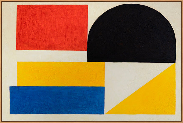 Abstraktes Wandbild mit hochwertigem Rahmen im modernen Stil