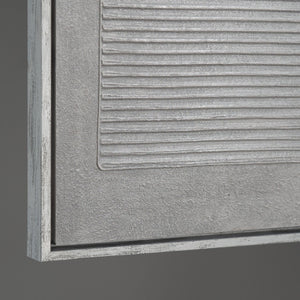 Moderneja maalattuja kuvia kehyksessä, rauhallinen canvas-taulu "Harmaa sointu"