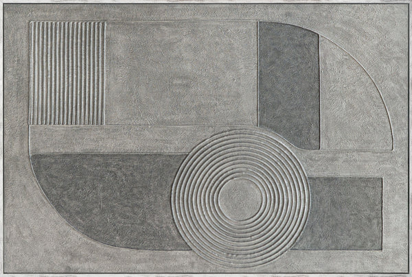 Moderneja maalattuja kuvia kehyksessä, rauhallinen canvas-taulu "Harmaa sointu"