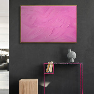 Strukturoitu kankaalle maalattu maalaus kehyksessä, rauhallinen taideteos "Sokerihuntu"