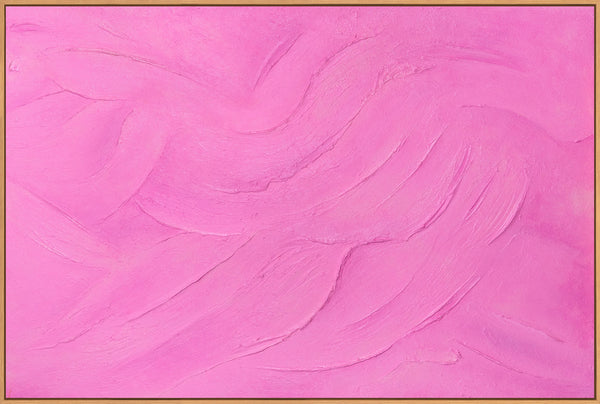 Strukturoitu kankaalle maalattu maalaus kehyksessä, rauhallinen taideteos "Sokerihuntu"