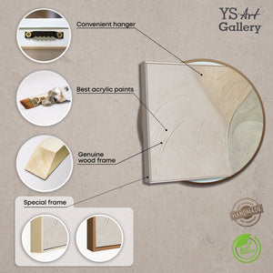 Akryylimaalaus tekstuurilla kehyksessä "Sateen jäljet"