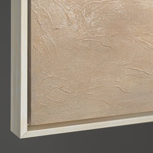 Käsinmaalattu taulu „Vihreä Korostus” – minimalistinen akryylimaalaus kankaalle