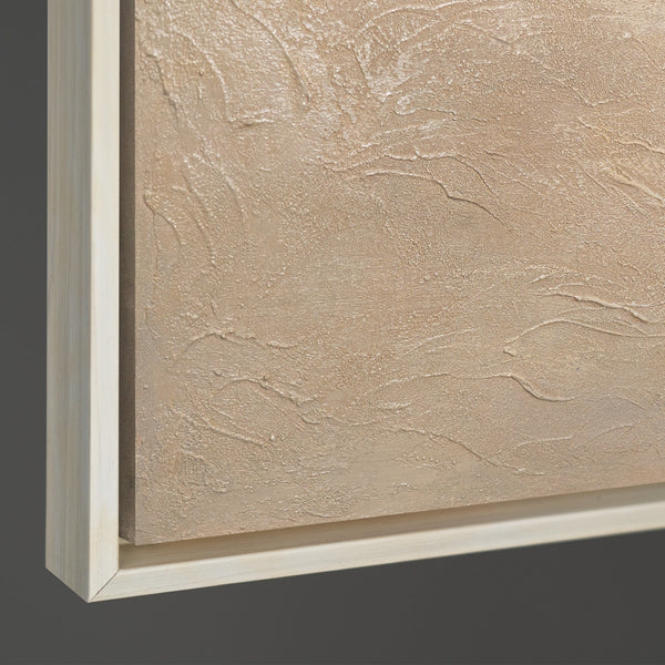 Käsinmaalattu taulu „Vihreä Korostus” – minimalistinen akryylimaalaus kankaalle