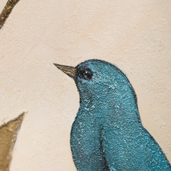 Käsinmaalattu taulu „Lehtien kuiskaukset” – Luonnonmaalaus kankaalle