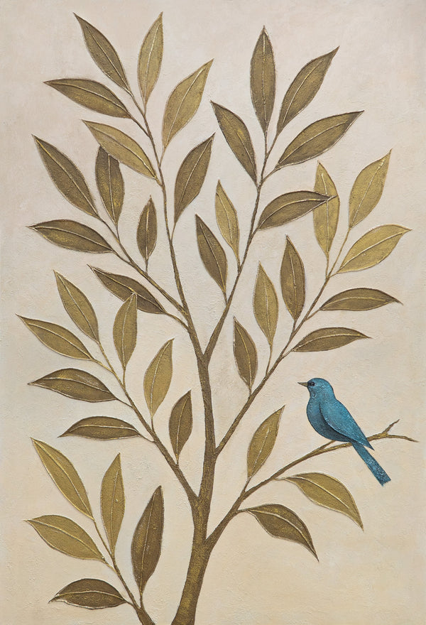 Minimalistisches abstraktes Gemälde mit strukturierter Oberfläche