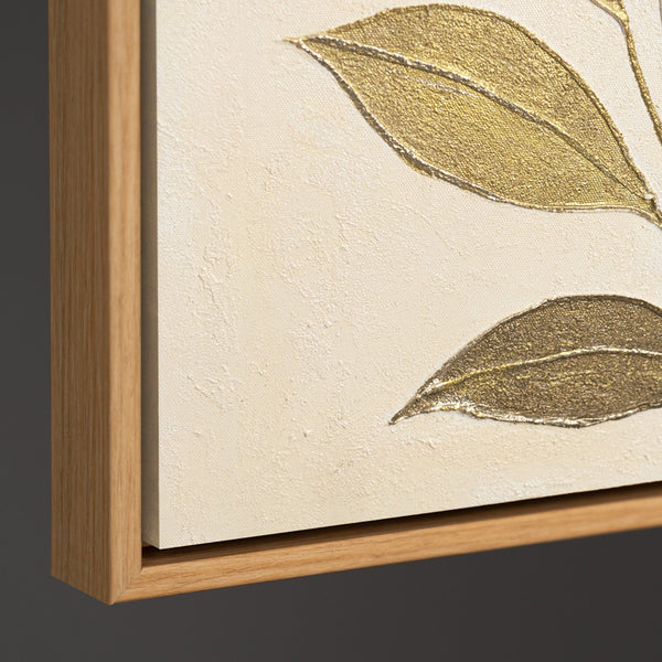 Käsinmaalattu taulu „Lehtien kuiskaukset” – Luonnonmaalaus kankaalle