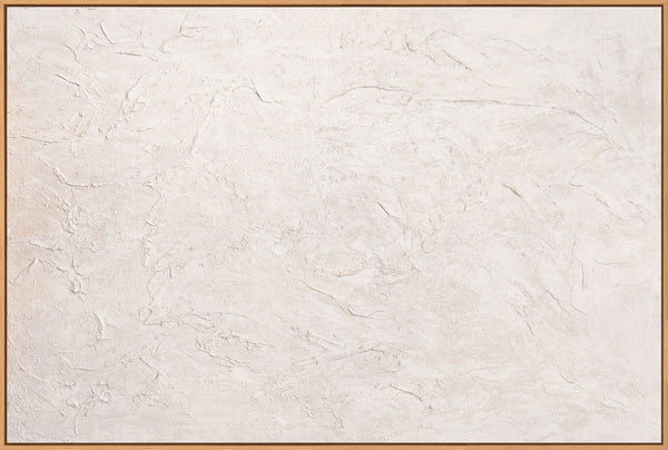 Käsinmaalattu akryylimaalaus kehyksellä "Ajan kuiskaus" – Abstrakti rakennetaide