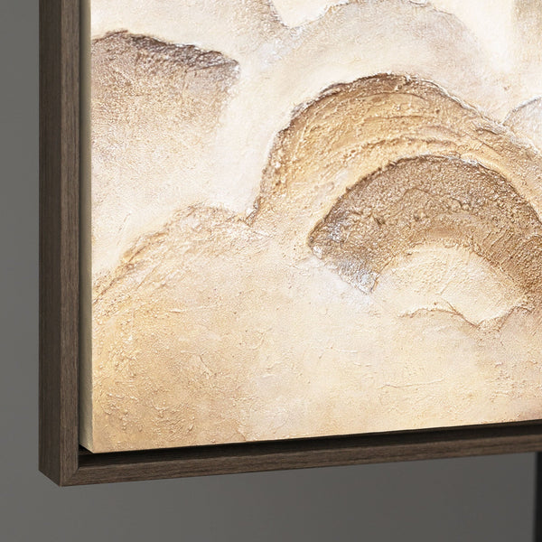 Abstraktes Wandbild auf Leinwand mit reliefartigem Design