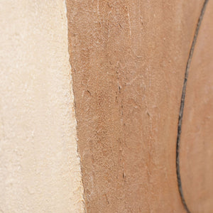 Moderni beigen ja harmaan sävyinen maalaus kehyksillä – Abstrakti taide ”Kontrastien tasapaino”