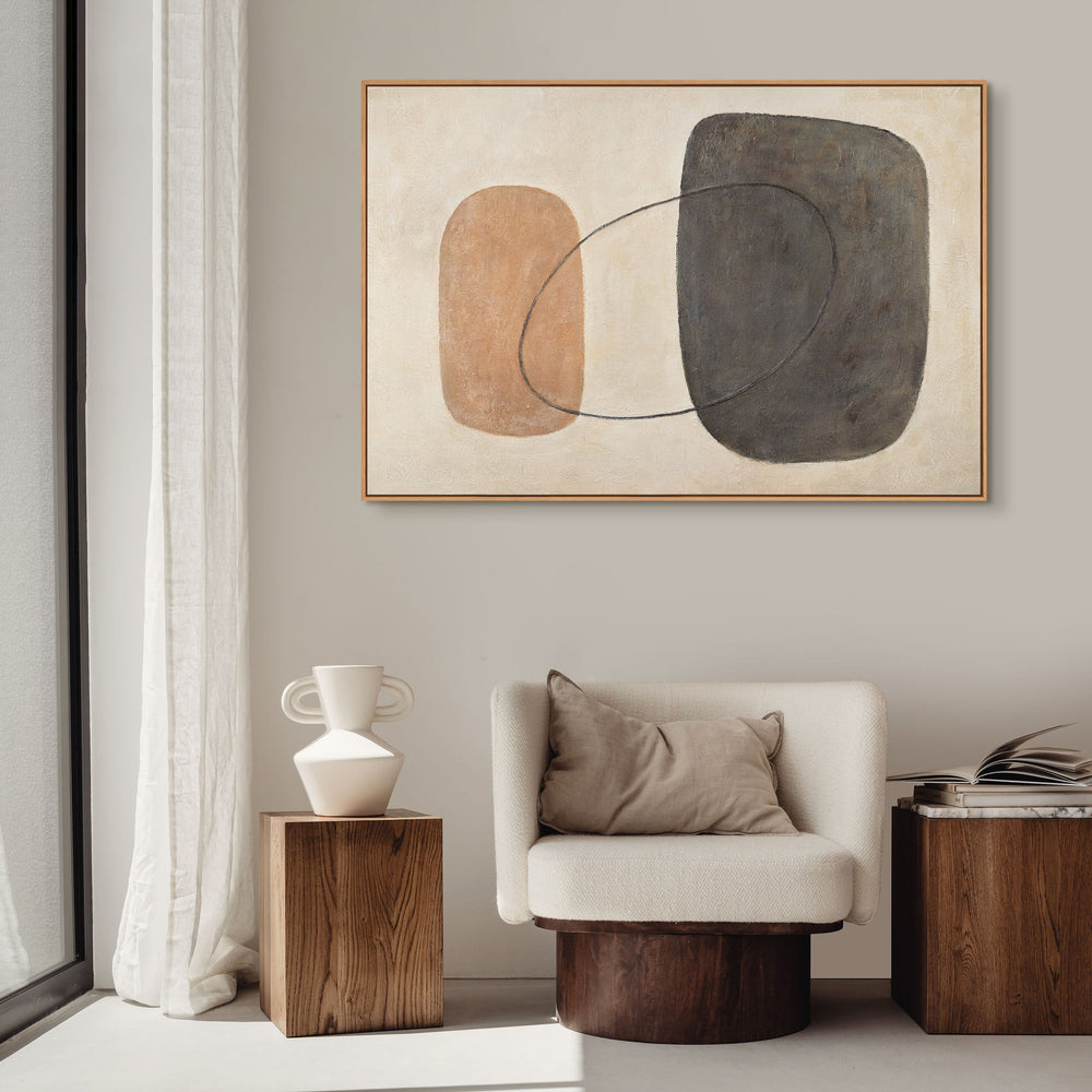 Moderni canvas taulu käsinmaalattu "Kontrastien tasapaino"